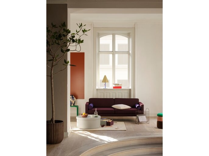 Broste Copenhagen Pouf Pouf Grün/Rosa/Kaffee Ø38cm - 31001144