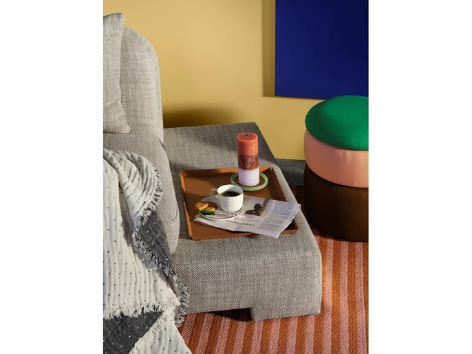 Broste Copenhagen Pouf Pouf Grün/Rosa/Kaffee Ø38cm - 31001144
