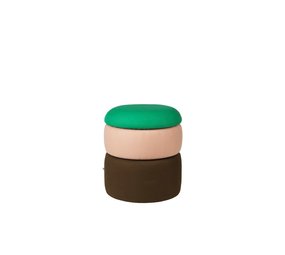 Broste Copenhagen Pouf Pond vert/rose/café Ø38cm Broste Copenhagen Pouf Pond vert/rose/café Ø38cm