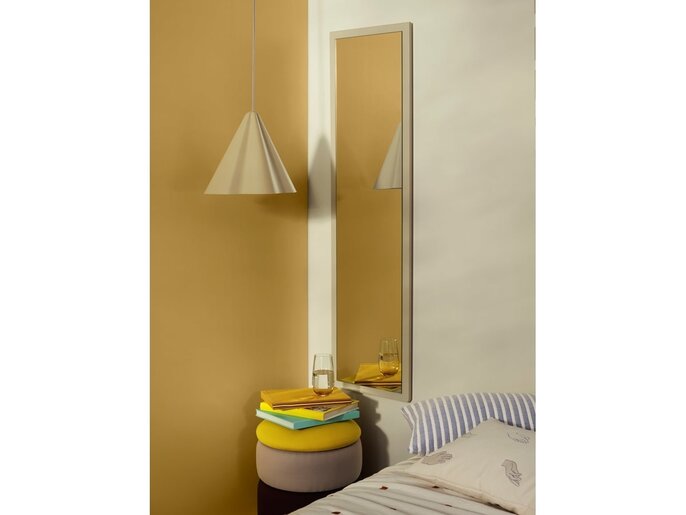 Broste Copenhagen Pond poef geel/beige/dark grape Ø38cm - 31001145