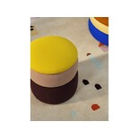 Broste Copenhagen Pond poef blauw/zand/oker Ø68cm - 31001146