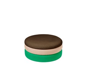 Broste Copenhagen Pouf Pond vert/rose/café Ø68cm Broste Copenhagen Pouf Pond vert/rose/café Ø68cm