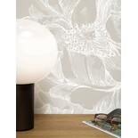 KEK Amsterdam Carta da parati floreale incisa WP-746 grigio 300x280 cm