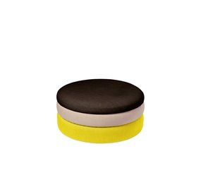 Broste Copenhagen Pond pouf yellow/beige/dark grape Ø68cm