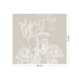 KEK Amsterdam Graverad blommig tapet WP-746 grå 300x280cm KEK Amsterdam Graverad blommig tapet WP-746 grå 300x280cm