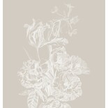 KEK Amsterdam Carta da parati floreale incisa WP-749 grigio 400x280 cm KEK Amsterdam Carta da parati floreale incisa WP-749 grigio 400x280 cm