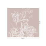 KEK Amsterdam Engraved bloemen behang nude WP-747 300x280cm