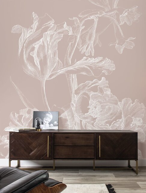 KEK Amsterdam Papier peint floral gravé nude WP-750 400x280cm