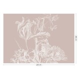 KEK Amsterdam Carta da parati floreale incisa nuda WP-750 400x280cm