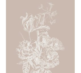 KEK Amsterdam Engraved bloemen behang  zand WP-745 200x280cm KEK Amsterdam Engraved bloemen behang  zand WP-745 200x280cm