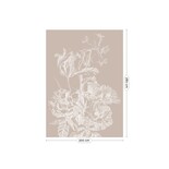 KEK Amsterdam Indgraveret blomstertapet sand WP-745 200x280cm