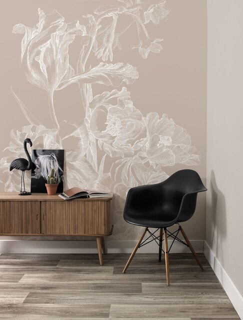 KEK Amsterdam Graverad blommig tapetsand WP-751 400x280cm