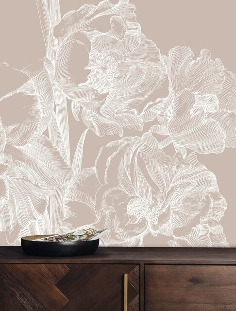 KEK Amsterdam Graverad blommig tapetsand WP-751 400x280cm