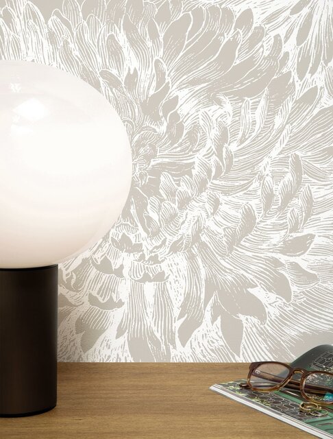 KEK Amsterdam Papier peint floral gravé gris WP-755 300x280cm