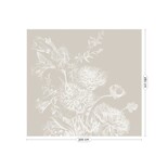 KEK Amsterdam Gravert blomstertapet grå WP-755 300x280cm KEK Amsterdam Gravert blomstertapet grå WP-755 300x280cm