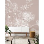 KEK Amsterdam Carta da parati floreale incisa nuda WP-756 300x280cm