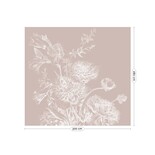 KEK Amsterdam Carta da parati floreale incisa nuda WP-756 300x280cm