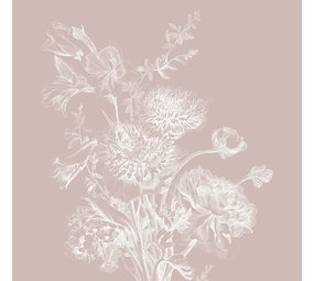 KEK Amsterdam Gravert blomstertapet naken WP-759 400x280cm KEK Amsterdam Gravert blomstertapet naken WP-759 400x280cm