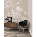 KEK Amsterdam Engraved bloemen behang  zand WP-754 200x280cm KEK Amsterdam Engraved bloemen behang  zand WP-754 200x280cm