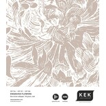 KEK Amsterdam Engraved bloemen behang zand WP-757 300x280cm KEK Amsterdam Engraved bloemen behang zand WP-757 300x280cm