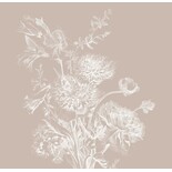 KEK Amsterdam Gravierte Blumentapete Sand WP-757 300x280cm