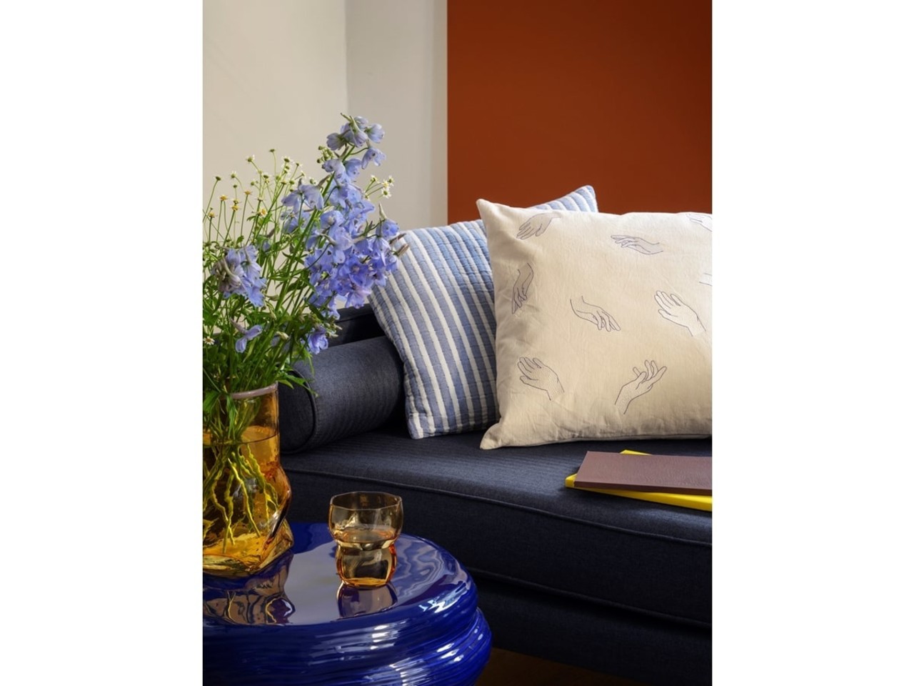 Broste Copenhagen Banco de viento tweed azul marino - 31001159 Broste Copenhagen Banco de viento tweed azul marino - 31001159