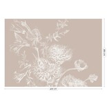 KEK Amsterdam Engraved bloemen behang zand WP-760 400x280cm KEK Amsterdam Engraved bloemen behang zand WP-760 400x280cm
