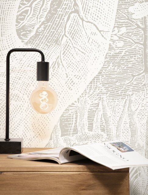 KEK Amsterdam Engraved landscapes wallpaper gray WP-761 200x280cm