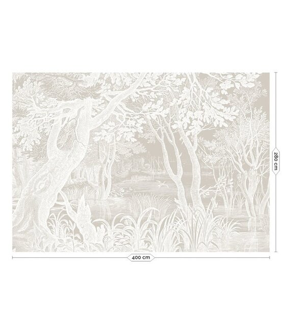KEK Amsterdam Papier peint paysages gravés gris WP-767- 400x280cm KEK Amsterdam Papier peint paysages gravés gris WP-767- 400x280cm