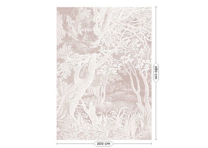 KEK Amsterdam Engraved landschappen behang  nude WP-762 200x280cm