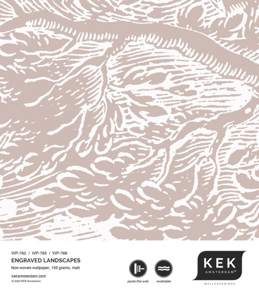 KEK Amsterdam Gravert landskapstapet naken WP-762 200x280cm