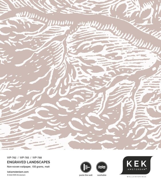 KEK Amsterdam Engraved landschappen behang  nude WP-762 200x280cm