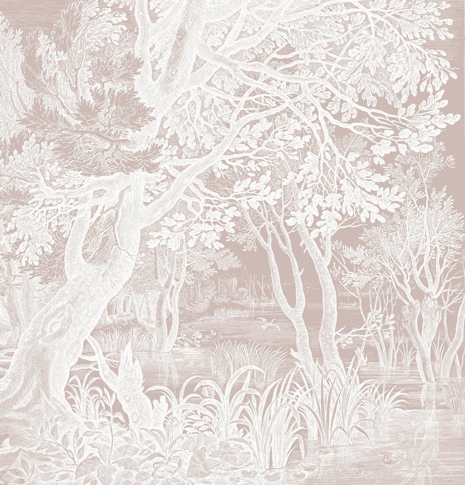 KEK Amsterdam Engraved landschappen behang nude WP-768 400x280cm