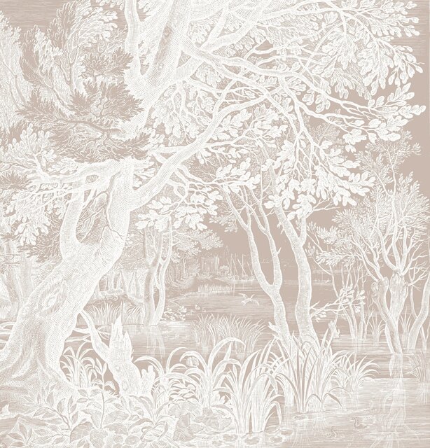 KEK Amsterdam Engraved landscapes wallpaper sand WP-763 200x280cm