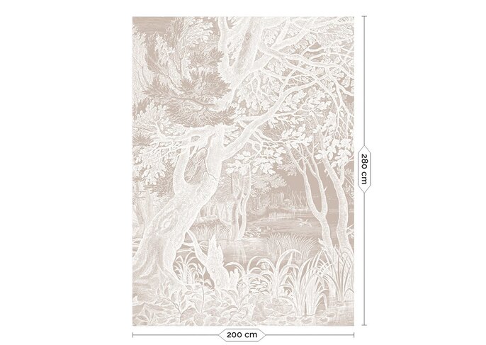 KEK Amsterdam Engraved landschappen behang  zand WP-763 200x280cm