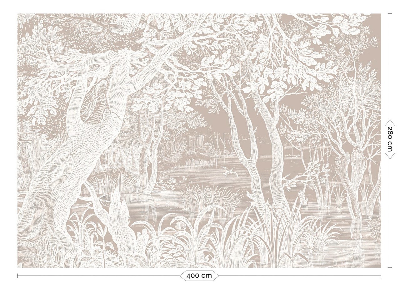 KEK Amsterdam Engraved landschappen behang zand WP-769 400x280cm KEK Amsterdam Engraved landschappen behang zand WP-769 400x280cm