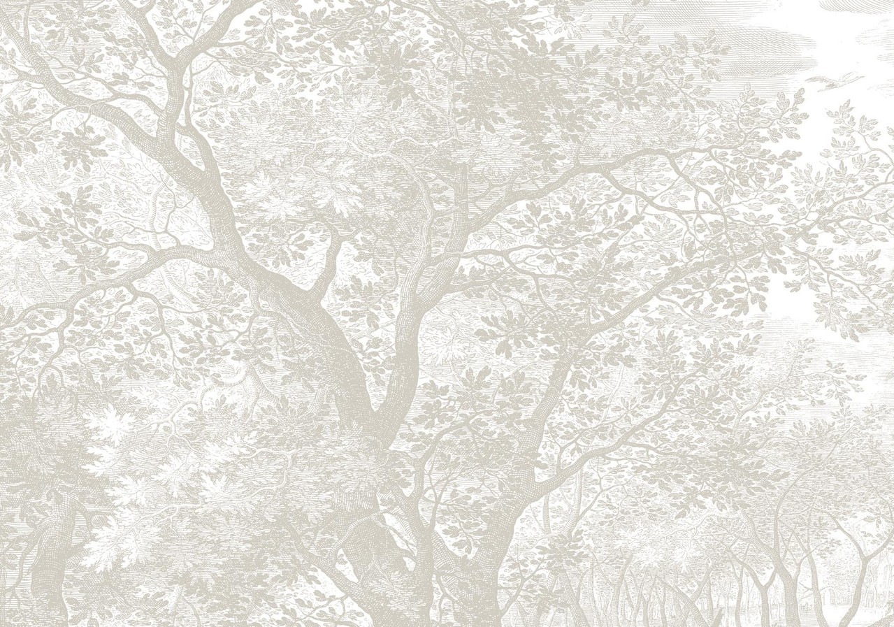 KEK Amsterdam Engraved landschappen behang grijs WP-770 200x280cm