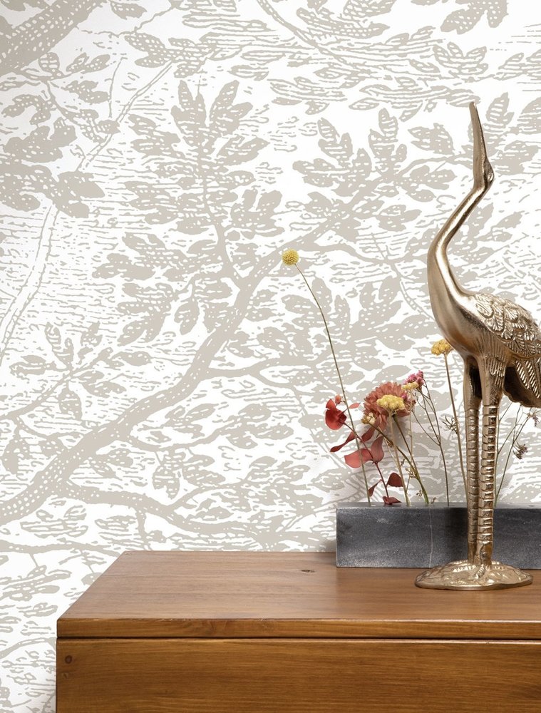 KEK Amsterdam Carta da parati con paesaggi incisi WP-773 grigio 300x280 cm