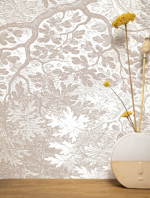 KEK Amsterdam Graverad landskap tapet sand WP-775 300x280cm