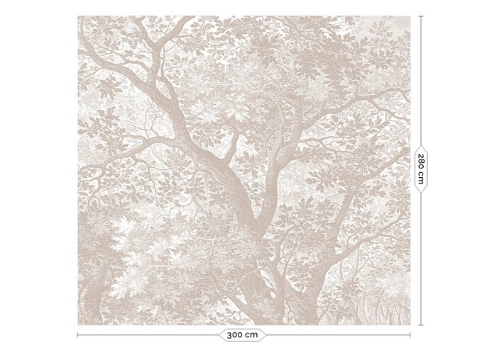 KEK Amsterdam Graverad landskap tapet sand WP-775 300x280cm