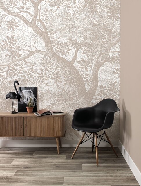KEK Amsterdam Graverad landskap tapet sand WP-778 400x280cm