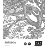 KEK Amsterdam Carta da parati con paesaggi incisi grigia WP-779 200x280cm