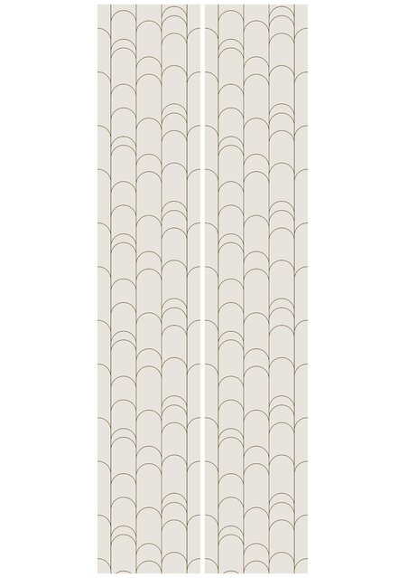 KEK Amsterdam Papier peint lignes dorées 100x280cm or / blanc cassé MW-067