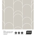 KEK Amsterdam Grafiske linjer tapet 100x280cm beige WP-737