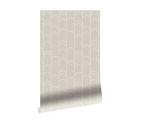 KEK Amsterdam Carta da parati con linee grafiche 100x280 cm beige WP-737
