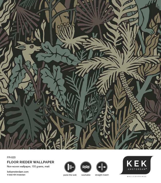 KEK Amsterdam Botaniskt mönster tapet 100x280cm FR-023