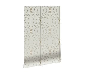 KEK Amsterdam Golden lines wallpaper 100x280cm sand / gold MW-073 KEK Amsterdam Golden lines wallpaper 100x280cm sand / gold MW-073