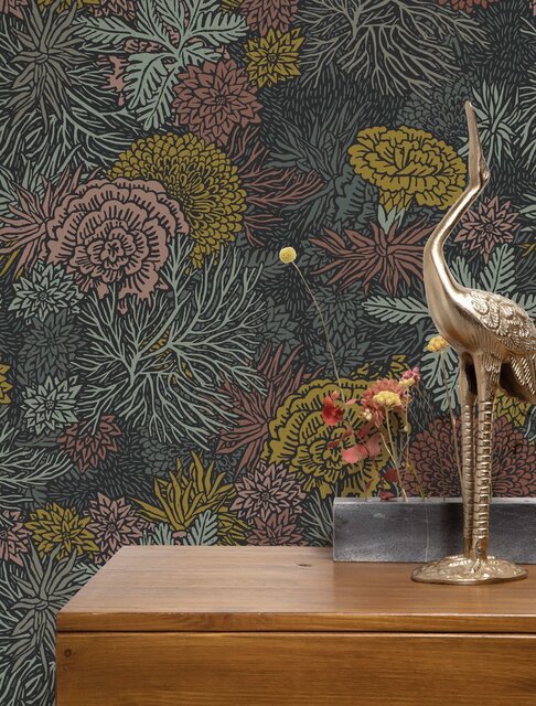 KEK Amsterdam Botaniskt mönster tapet 100x280cm FR-017