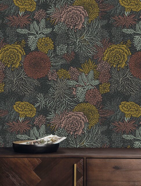 KEK Amsterdam Tapete mit botanischem Muster 100x280cm FR-017