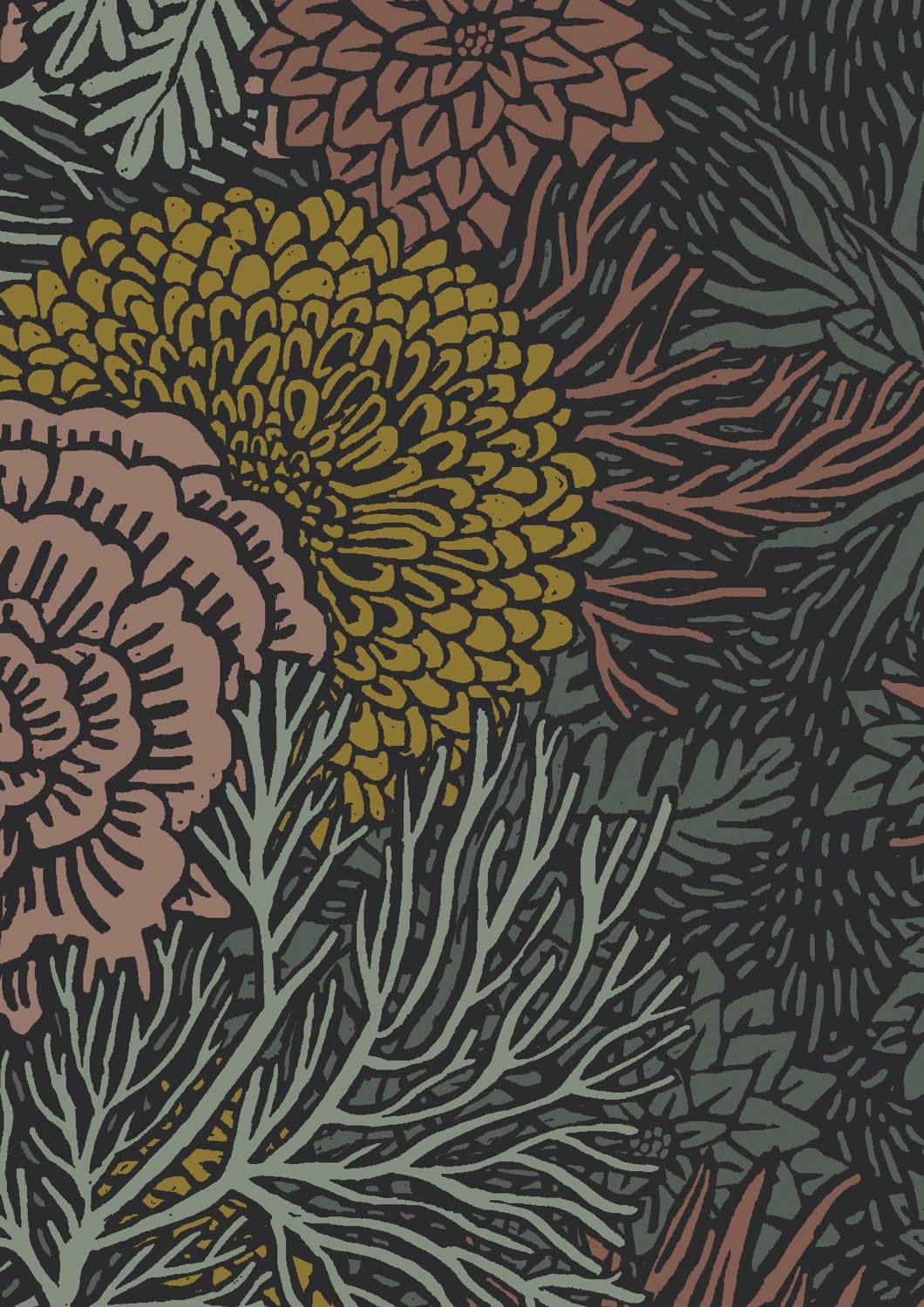 KEK Amsterdam Papier peint motif botanique 100x280cm FR-017